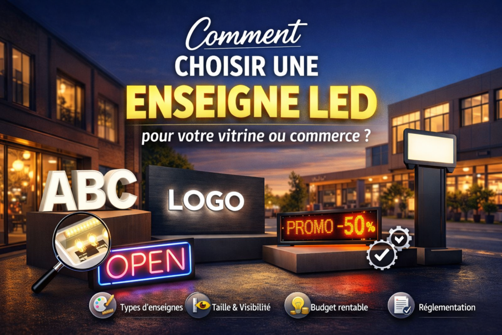 Choisir une enseigne LED pour votre vitrine