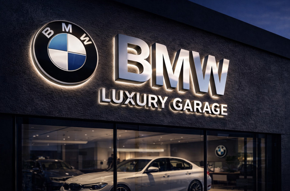 Elite Copmm Lettres en acier inoxydable rétroéclairées pour enseigne façade