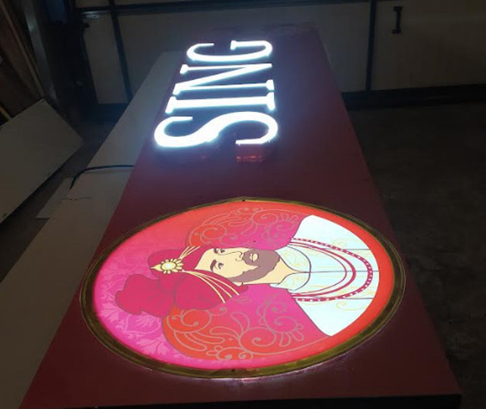 Lettre boîtier lumineuse pour le Restaurant Sing à Lutterbach