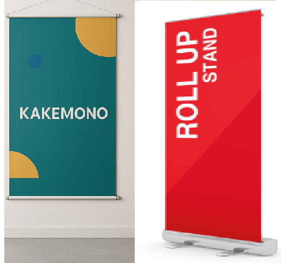 Kakemono suspendu ou roll-up : quelle solution choisir pour votre communication visuelle